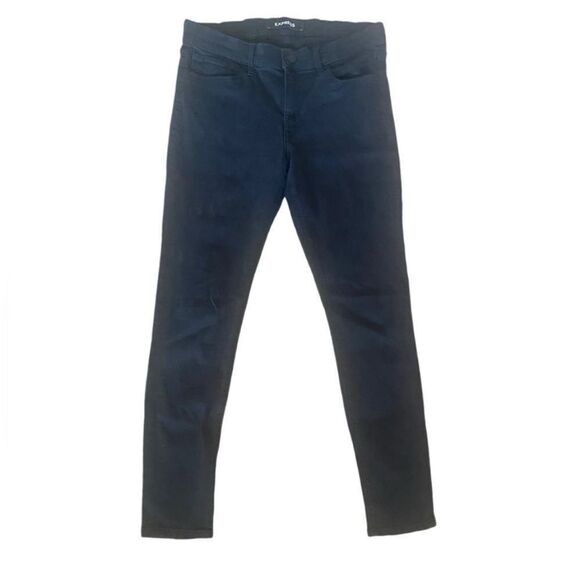 EXPRESS Mid Rise Stretch Black Jeggings. Size 10R/30. - Picture 4 of 12